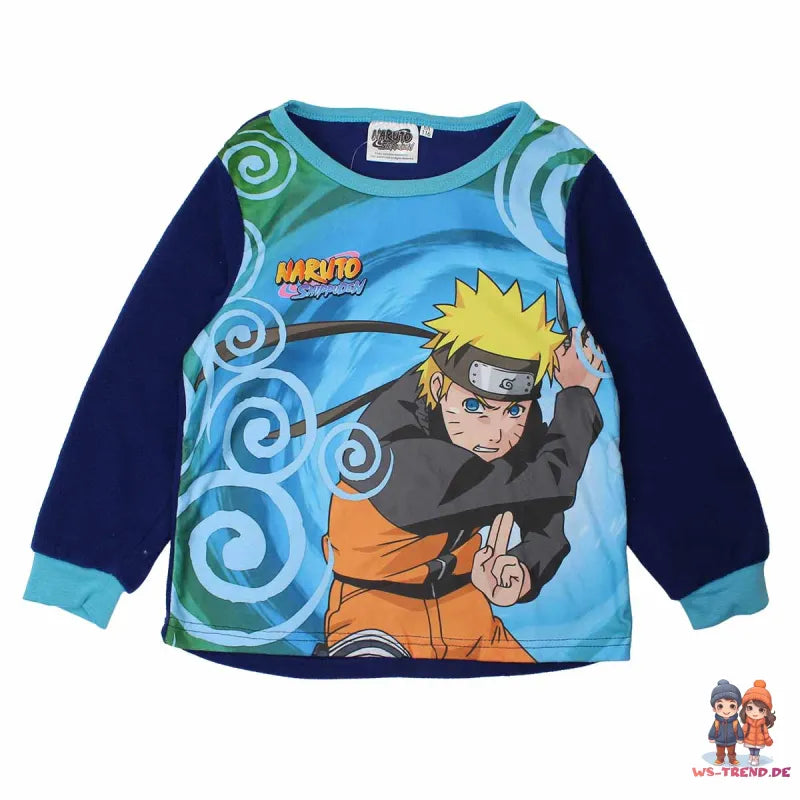 Anime Naruto Shippuden Fleece Jungen Langarm Schlafanzug Pyjama - WS-Trend.de 116-152
