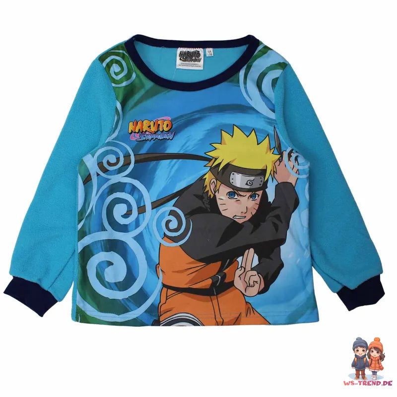 Anime Naruto Shippuden Fleece Jungen Langarm Schlafanzug Pyjama - WS-Trend.de 116-152