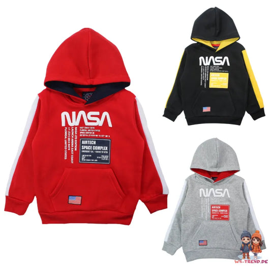NASA Space Center Kinder Jugend Jungen Kapuzen Hoodie Pullover - WS-Trend.de Sweater 104-164