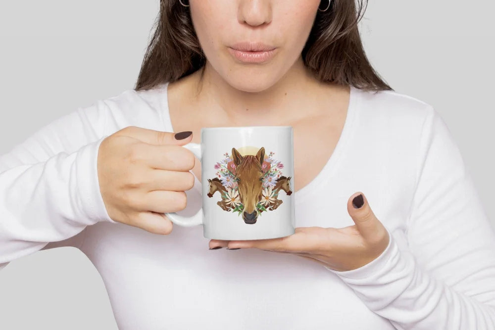 Pferde Kaffeetasse Teetasse mit Motiv - WS-Trend.de