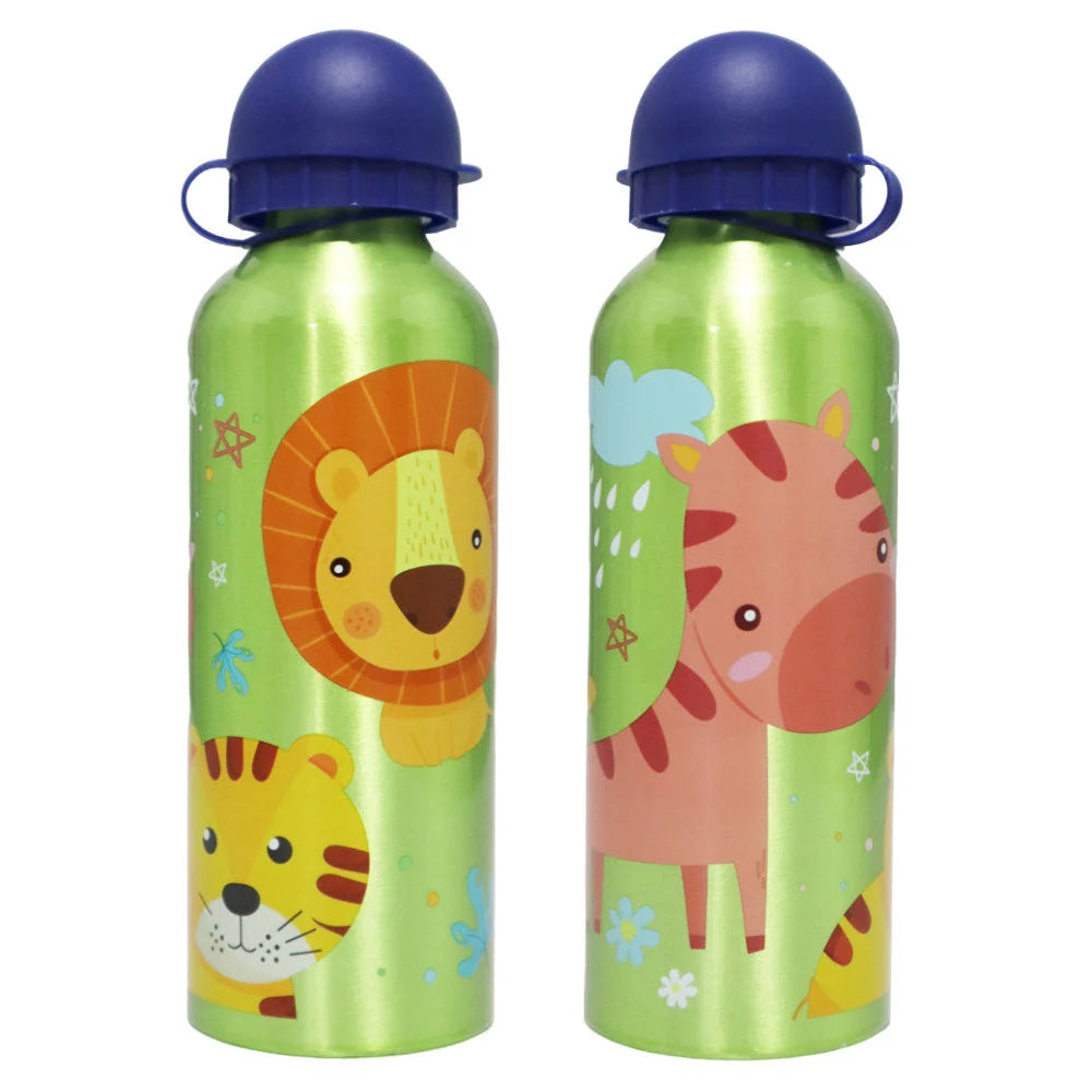 Jungle Friends 2 tlg Kinder Lunch Set Brotdose Alu Trinkflasche 500 ml Geschenk - WS-Trend.de