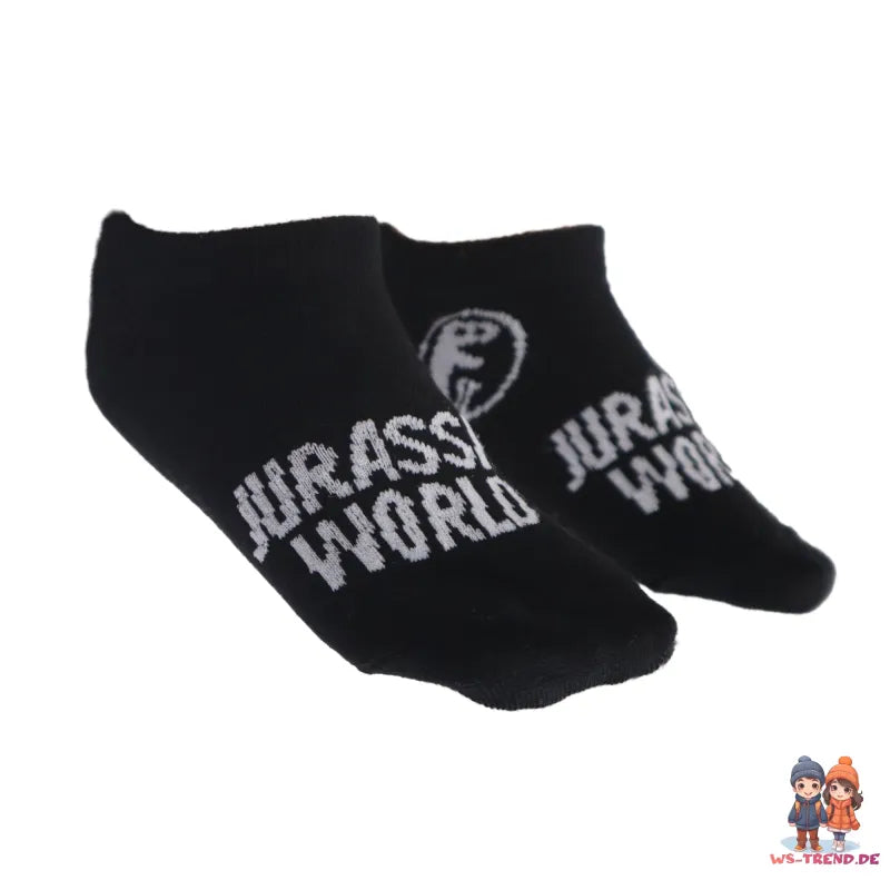 Jurassic World T-Rex lange Kinder kurze Socken 2er Pack - WS-Trend.de Gr. 27 bis 38 für Jungen
