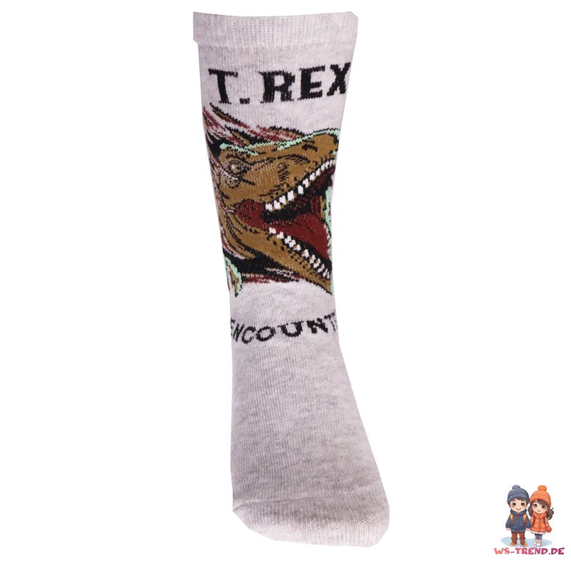 Jurassic World T-Rex lange Kinder Socken 2er Pack - WS-Trend.de Gr. 27 bis 38 für Jungen