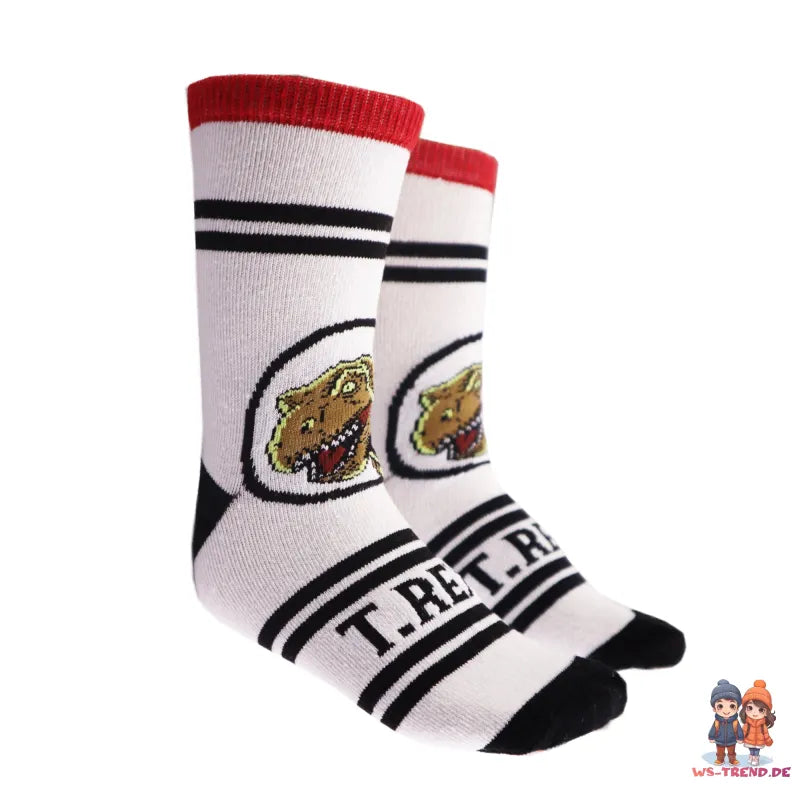 Jurassic World T-Rex lange Kinder Socken 2er Pack - WS-Trend.de Gr. 27 bis 38 für Jungen