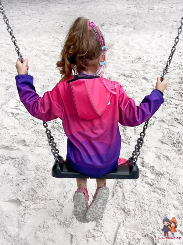 WAMU Mosaic Softshelljacke Kinder Jacke mit Kapuze - WS-Trend.de Die Gr. 98-128