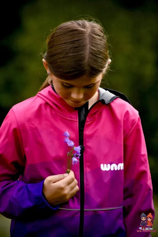 WAMU Mosaic Softshelljacke Kinder Jacke mit Kapuze - WS-Trend.de Die Gr. 98-128