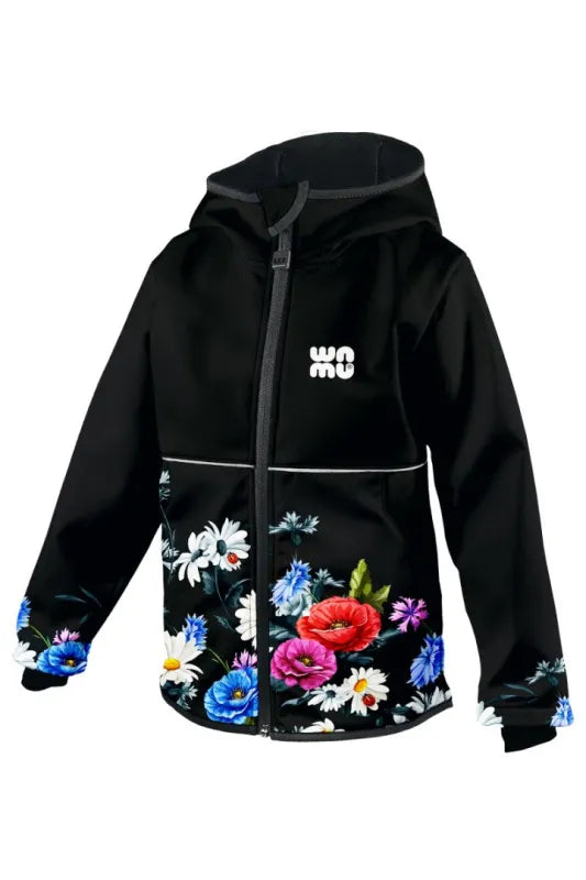 WAMU Wild Flowers Softshelljacke Kinder Jacke mit Kapuze - WS-Trend.de Gr. 104-128