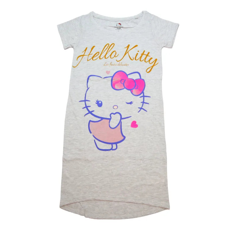 Hello KittyClassic Damen kurzarm Schlafshirt Shirt Nachtshirt - WS-Trend.de XS-XL