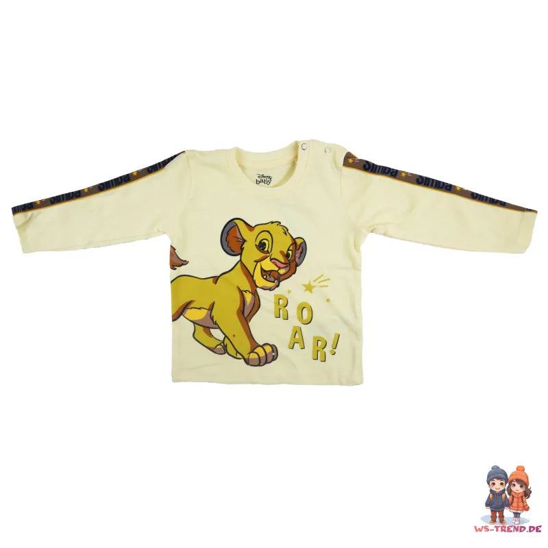 Disney König der Löwen Simba Baby Jungen Set Shirt plus Hose - WS-Trend.de Der langarm Jogginghose 62 - 86