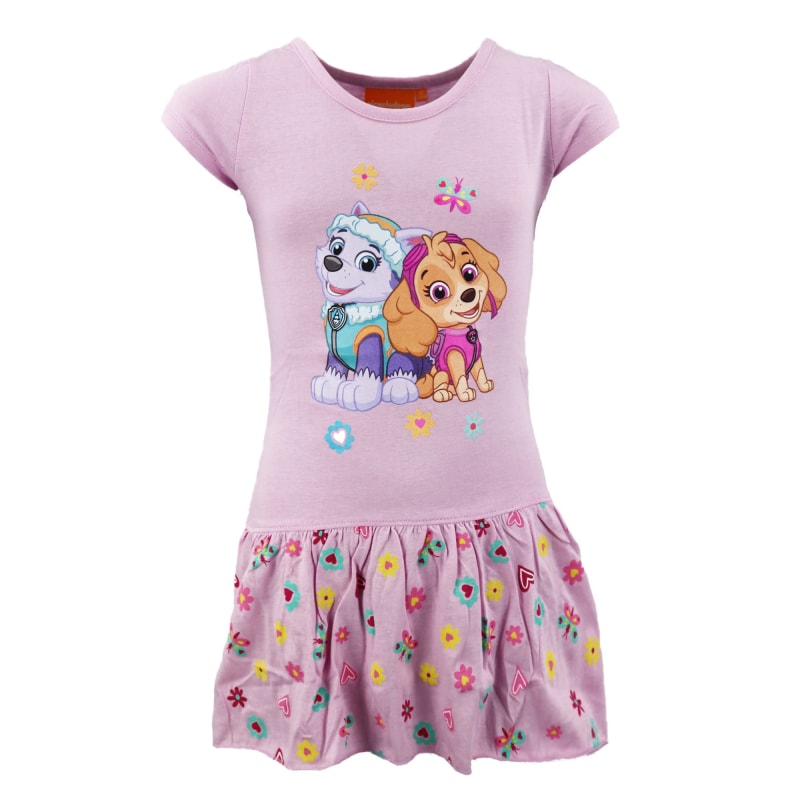 Paw Patrol Skye Everest Kinder Kleid - WS-Trend.de und kurzarm Sommerkleid 98 -128 Baumwolle