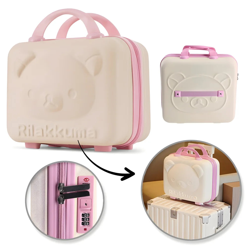 Rilakkuma Kosmetik Reisekoffer Kosmetikkoffer ABS Koffer 30x24x16 cm - WS-Trend.de