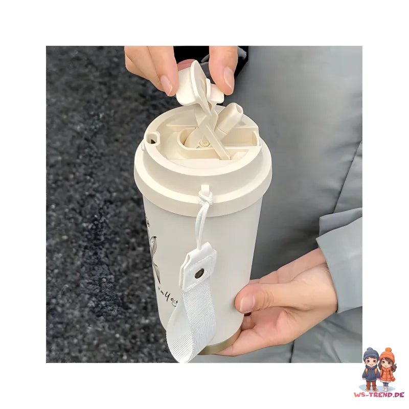 Lovely and Flower Isolierter Kaffeebecher Thermobecher Becher To-Go 550 ml - WS-Trend.de