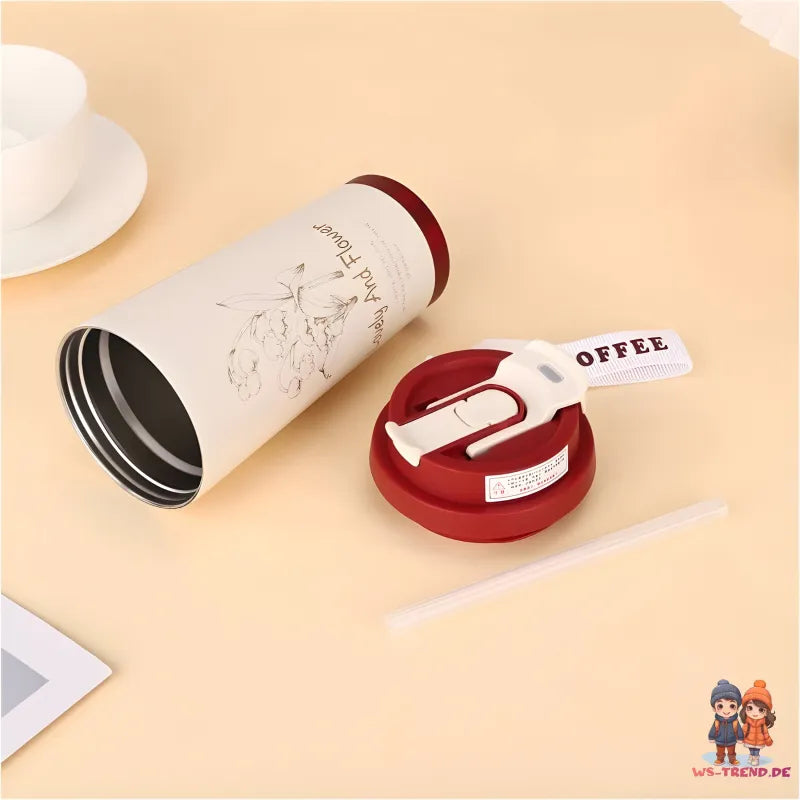 Lovely and Flower Isolierter Kaffeebecher Thermobecher Becher To Go 550 ml WS Trend.de