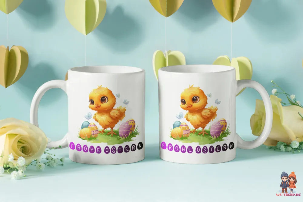 Ostern Küken Ostereier Keramik Kaffeetasse Teetasse Tasse Geschenke - WS-Trend.de