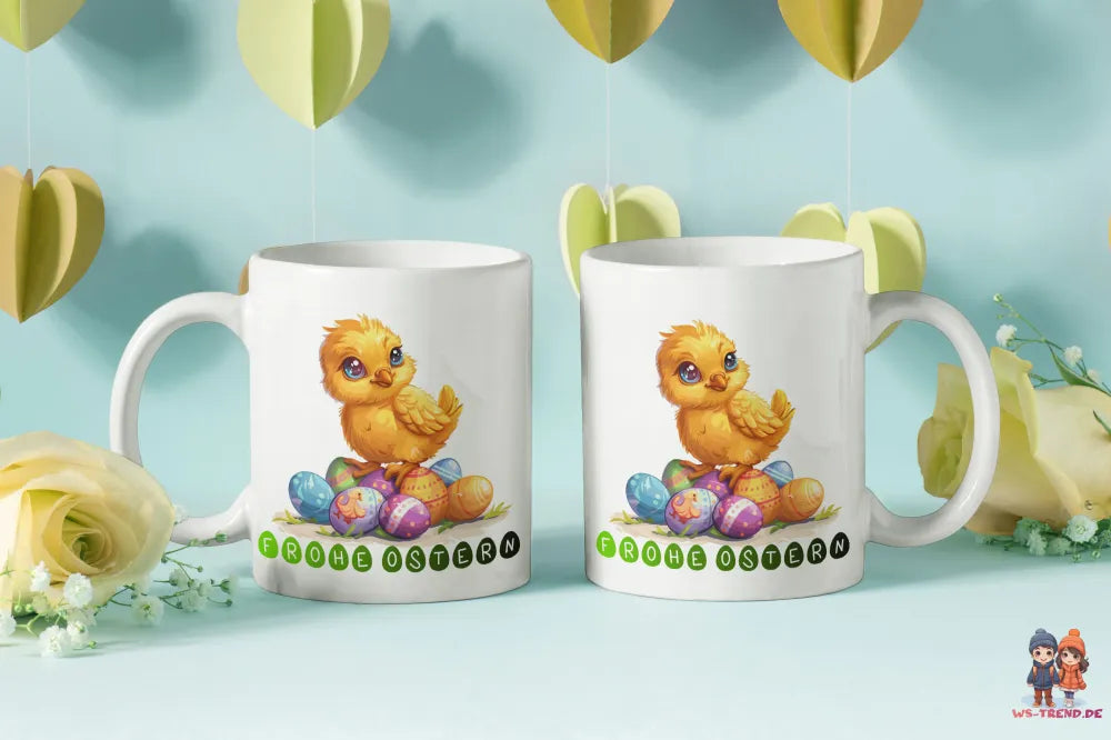 Ostern Küken Ostereier Keramik Kaffeetasse Teetasse Tasse Geschenke - WS-Trend.de