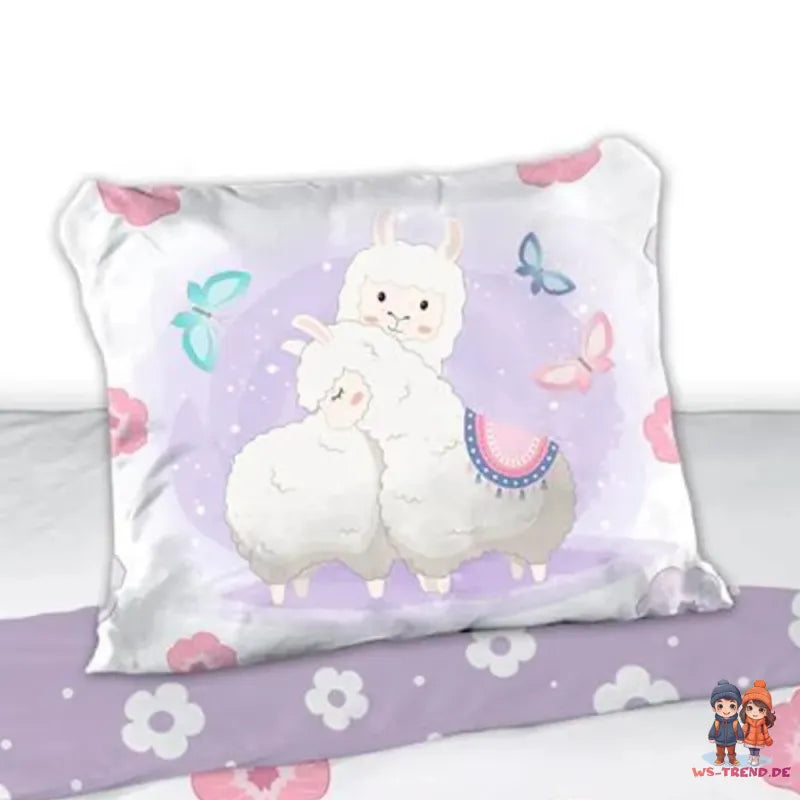 Lama Baby Bettwäsche 2tlg Set 100x135 40x60 cm 100% Baumwolle - WS-Trend.de