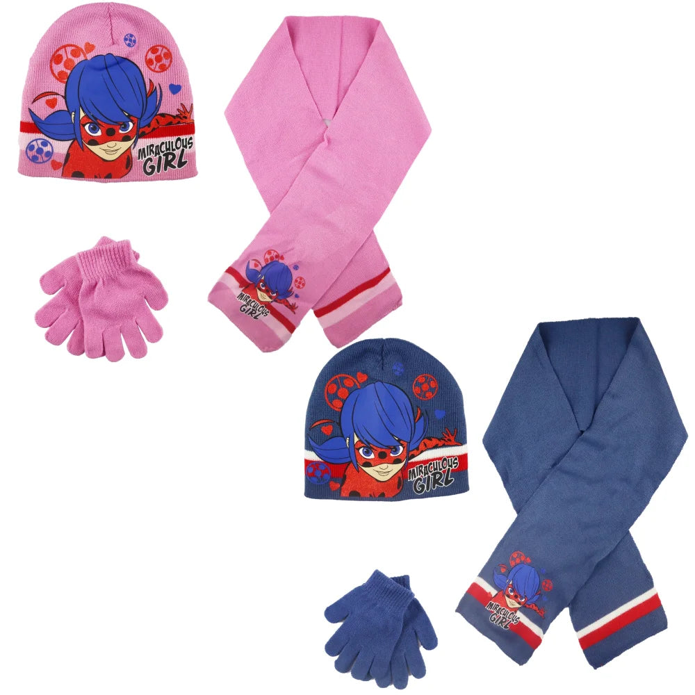 ladybug handschuhe Miraculous Ladybug Kinder 3tlg. Herbst Wintermütze Schal plus Handschu – WS-Trend