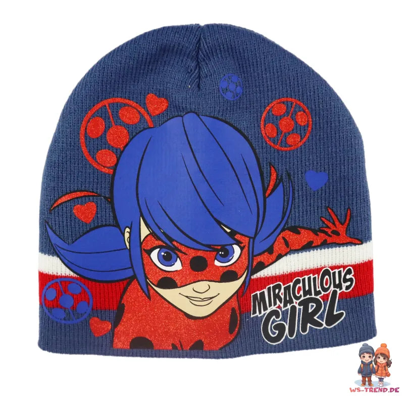 Miraculous Ladybug Kinder 3tlg. Herbst Wintermütze Schal plus Handschuhe - WS-Trend.de