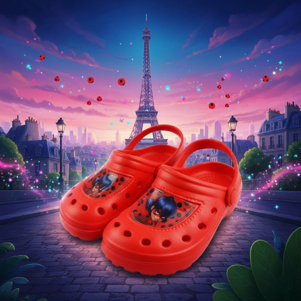 Miraculous Ladybug - Kinder Clogs - WS-Trend.de Mädchen Badeschuhe Hausschuhe Sandalen 24-31
