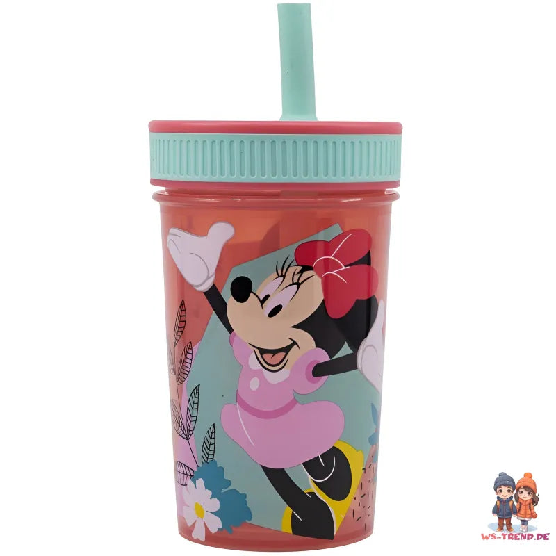 Disney Minnie Maus Kinder Trinkbecher Becher integriertem Halm 465 ml - WS-Trend.de