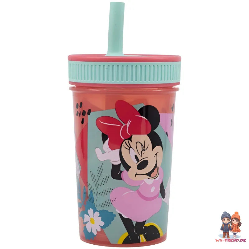 Disney Minnie Maus Kinder Trinkbecher Becher integriertem Halm 465 ml - WS-Trend.de