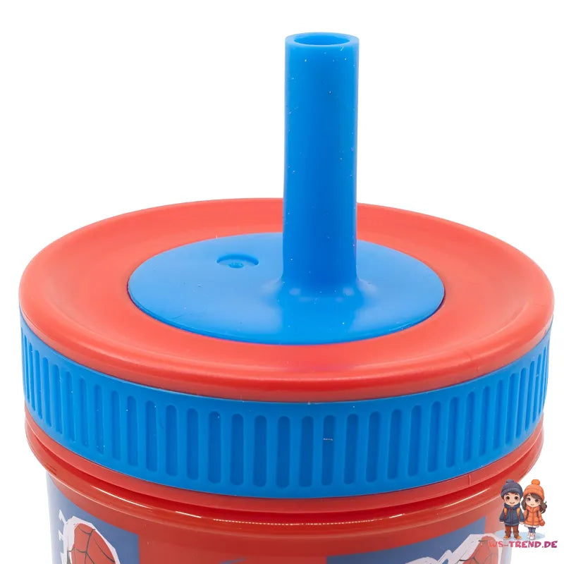 Marvel Spiderman Kinder Trinkbecher Becher integriertem Halm 465 ml - WS-Trend.de