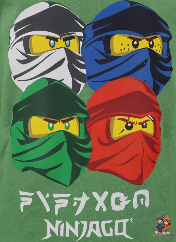 LEGO® Ninjago Kinder Hoodie WS Trend.de Kapuzen Pullover Gr. 98 128 Jungen Blau Grün