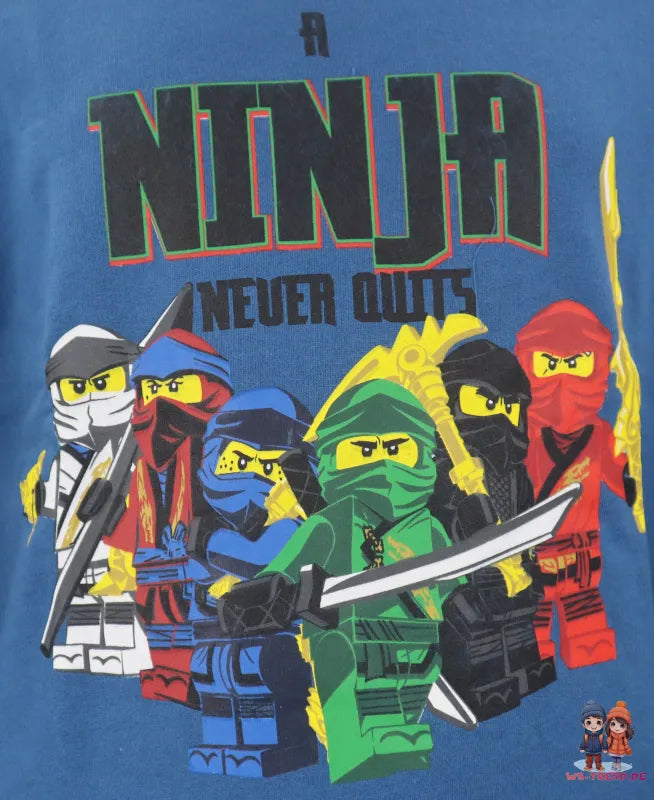 LEGO® Ninjago Kinder Hoodie WS Trend.de Kapuzen Pullover Gr. 98 128 Jungen Blau Grün