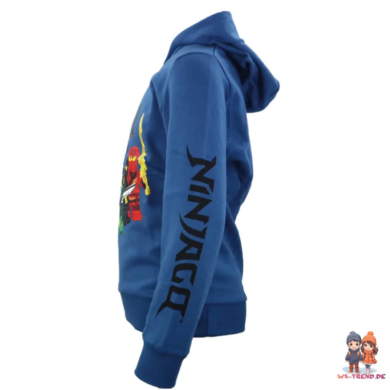 LEGO® Ninjago Kinder Hoodie WS Trend.de Kapuzen Pullover Gr. 98 128 Jungen Blau Grün