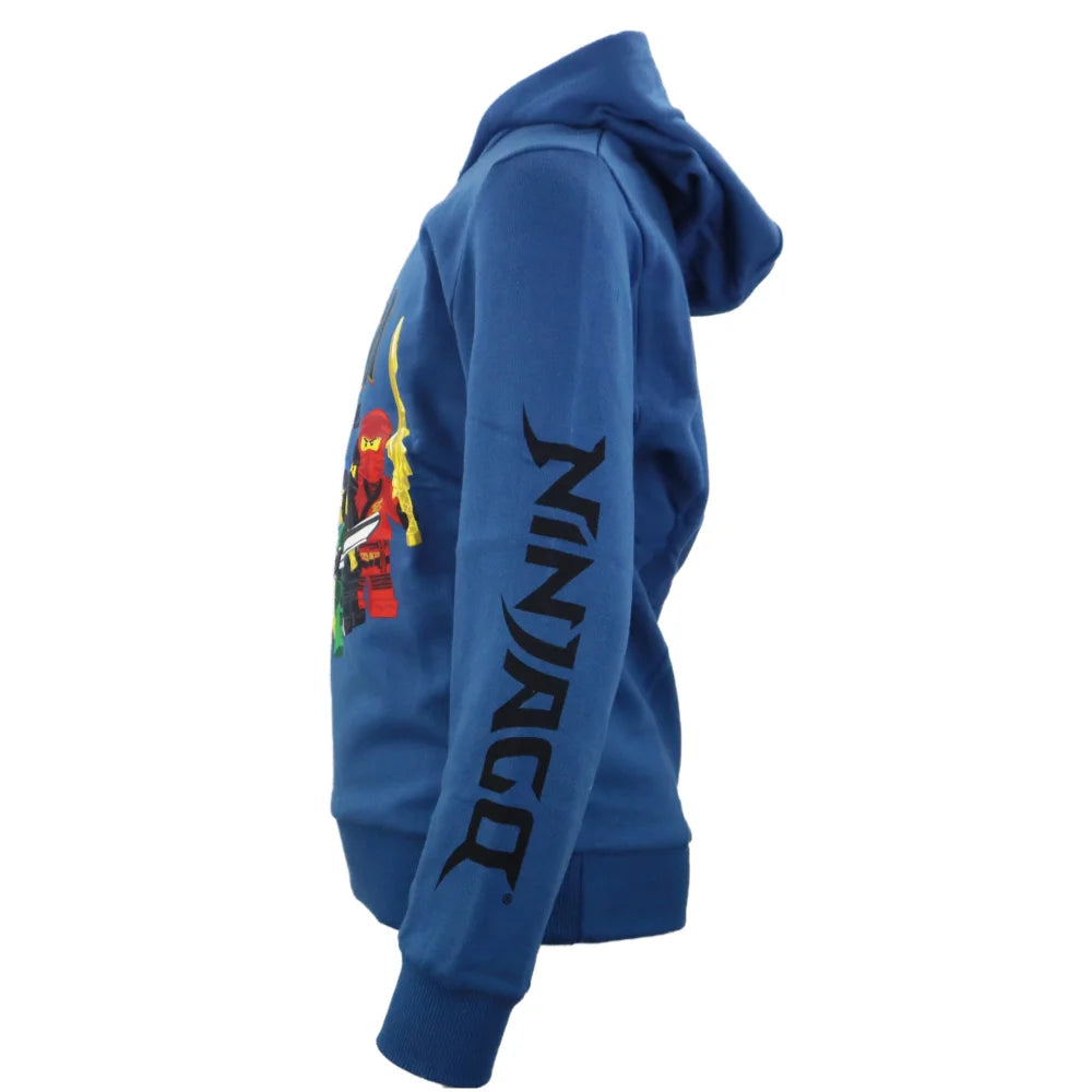 LEGO® Ninjago Kinder Hoodie - WS-Trend.de Kapuzen Pullover Gr. 98-128 Jungen Blau Grün