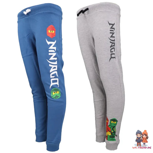 LEGO® Ninjago Kinder Jogginghose - WS-Trend.de Sporthose Hose 98 bis 128 Blau Grau