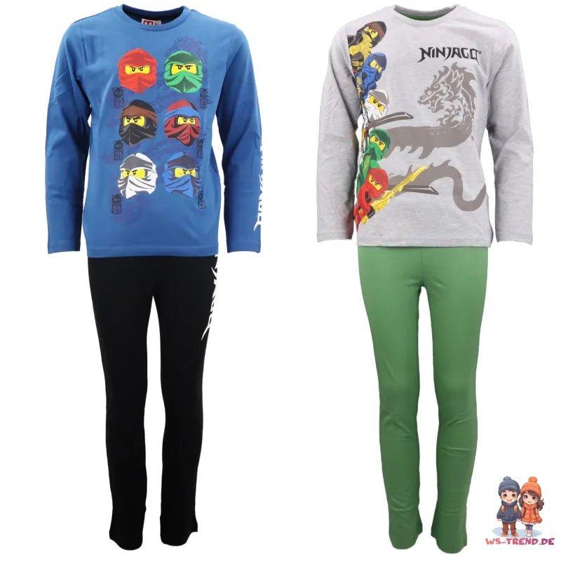 LEGO® Ninjago Kinder lang Pyjama - WS-Trend.de Jungen Schlafanzug 98 -128 Kai Jay Zane Lloyd