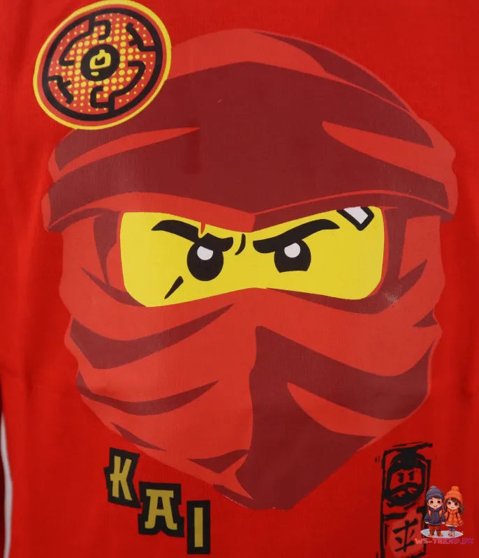 LEGO® Ninjago Kai Kinder langarm Shirt - WS-Trend.de Nijago Jungen Gr. 98-128 Baumwolle Rot