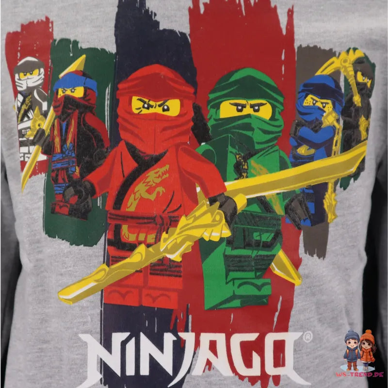 LEGO® Ninjago Kinder Pulli WS Trend.de Sweater Pullover Gr. 98 128 Jungen Schwarz Grau