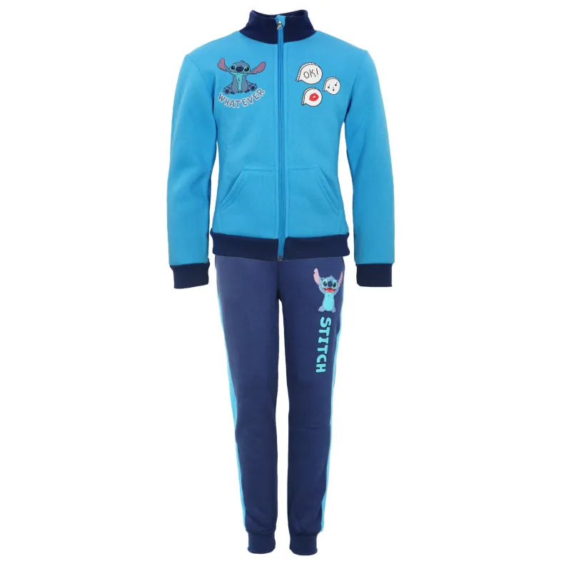 Disney Stitch Kinder Fleece Joggingset Sporthose Hose Sweater Jacke WS Trend.de 92 128