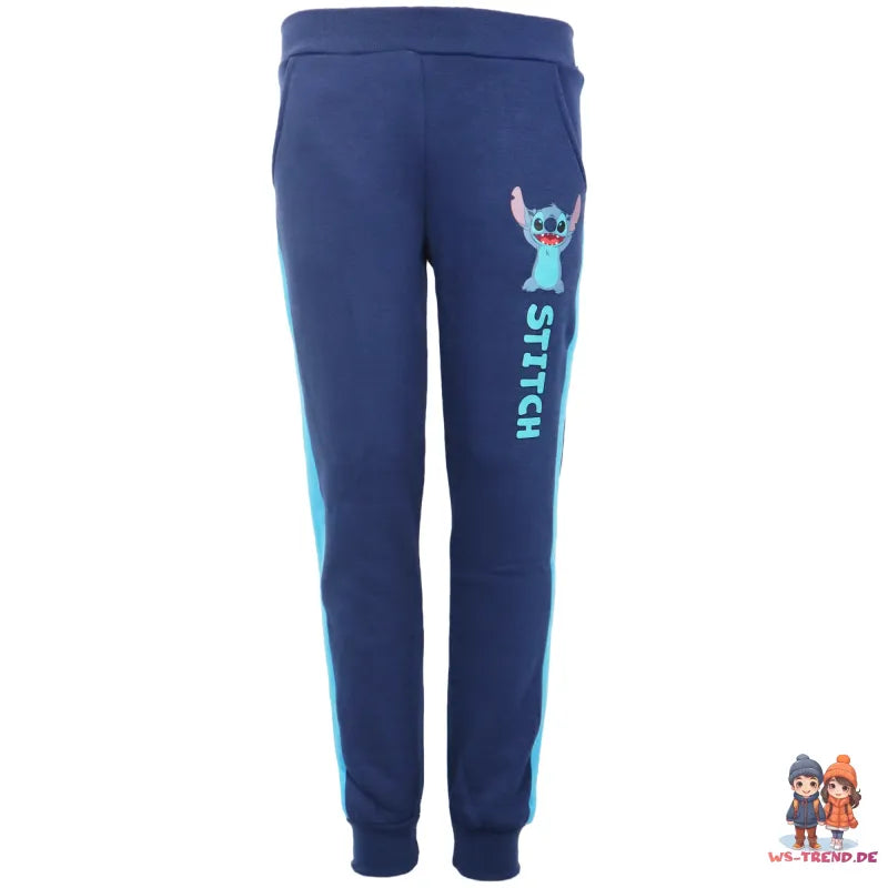 Disney Stitch Kinder Fleece Joggingset Sporthose Hose Sweater Jacke WS Trend.de 92 128