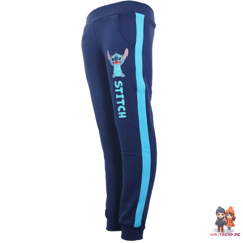 Disney Stitch Kinder Fleece Joggingset Sporthose Hose Sweater Jacke WS Trend.de 92 128