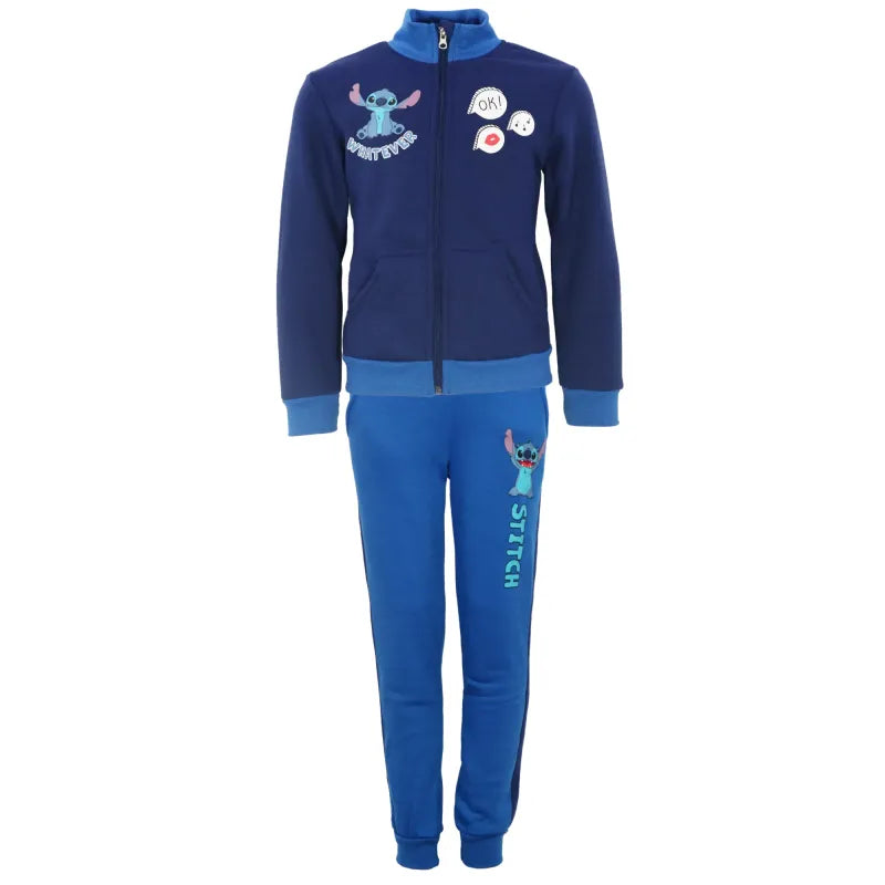 Disney Stitch Kinder Fleece Joggingset Sporthose Hose Sweater Jacke WS Trend.de 92 128