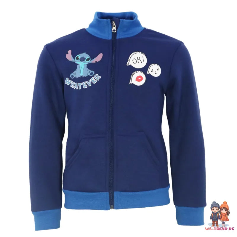 Disney Stitch Kinder Fleece Joggingset Sporthose Hose Sweater Jacke WS Trend.de 92 128