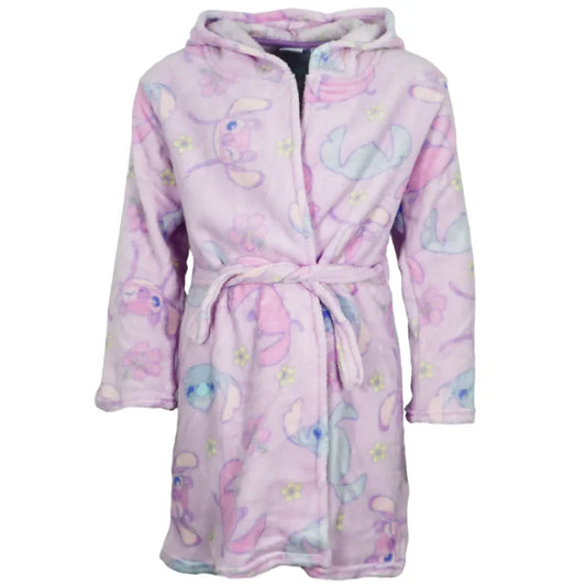 Disney Lilo und Stitch Angel Kinder Coral Bademantel mit Kapuze - WS-Trend.de Gr. 98 - 128