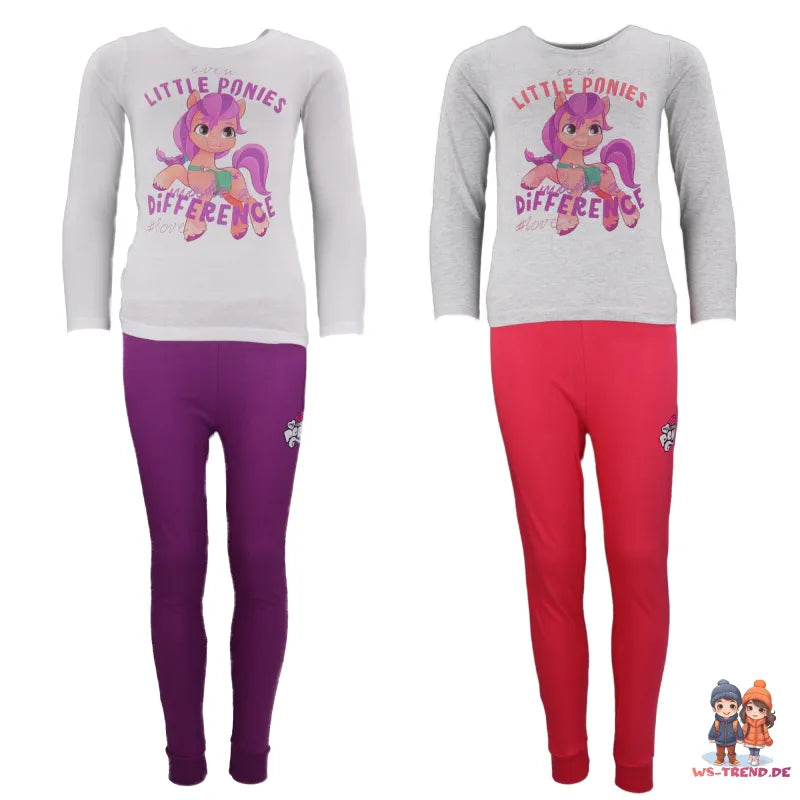 My Little Pony Sunny Starsscout Kinder Schlafanzug Pyjama lang - WS-Trend.de Mädchen 98-128