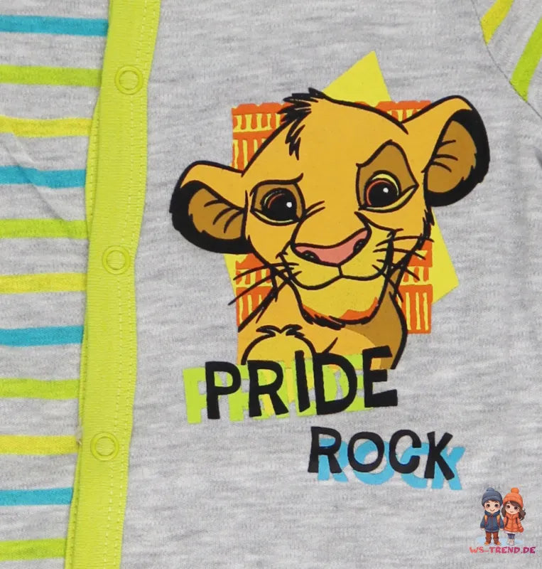 Disney König der Löwen Simba Baby Strampler Einteiler - WS-Trend.de Kleinkind kurzarm Body Gr. 68 - 92