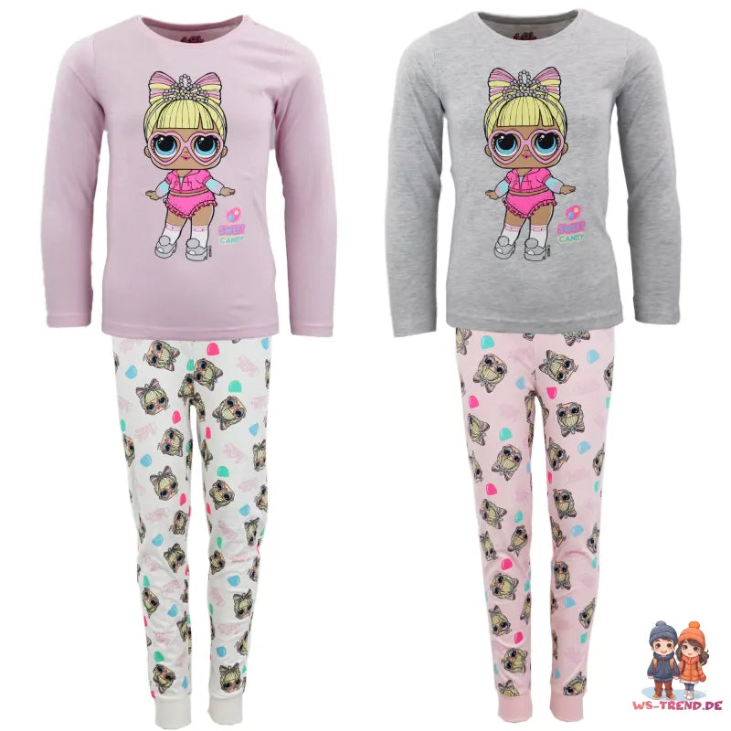 LOL Surprise Kinder Mädchen langarm Schlafanzug Pyjama - WS-Trend.de 98-128