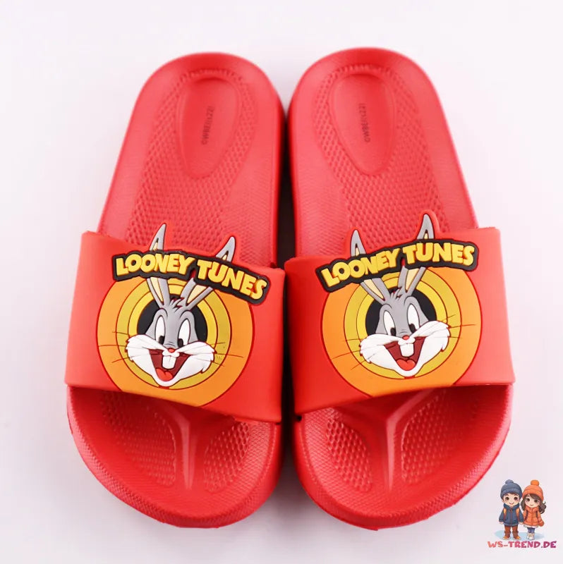 Looney Tunes Bugs Bunny 3D Optik Kinder Sandalen - WS-Trend.de Badeschuhe Latschen 25 - 32