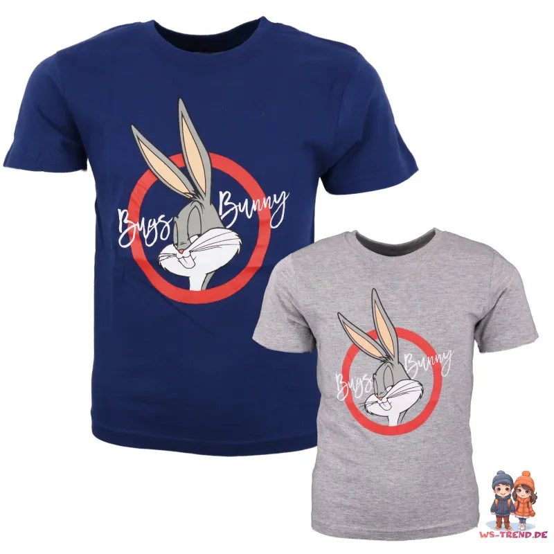 Looney Toons Bugs Bunny Kinder kurzarm T-Shirt - WS-Trend.de Loone Shirt Farbwahl 98 - 128 Baumwolle