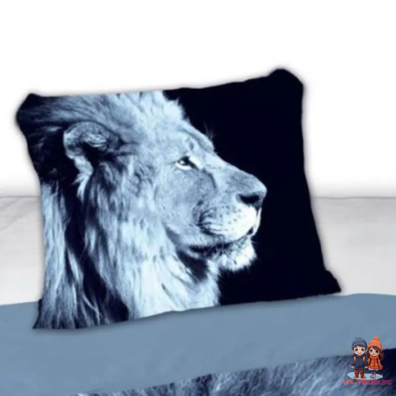 Löwen Bettwäsche 2tlg Set 135-140x200 70x90 cm 100% Baumwolle - WS-Trend.de