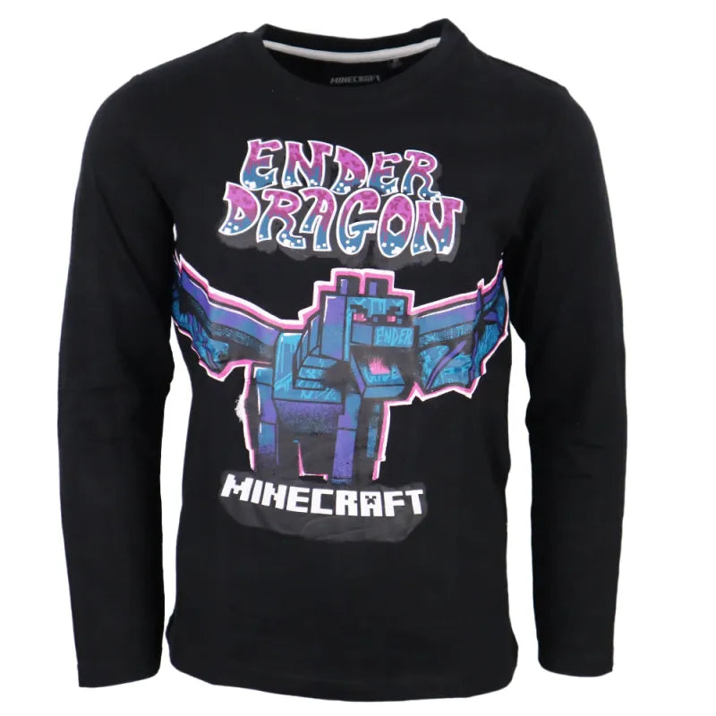 Minecraft Ender Drache Gamer Kinder langarm Shirt - WS-Trend.de Gr. 116-152 Baumwolle
