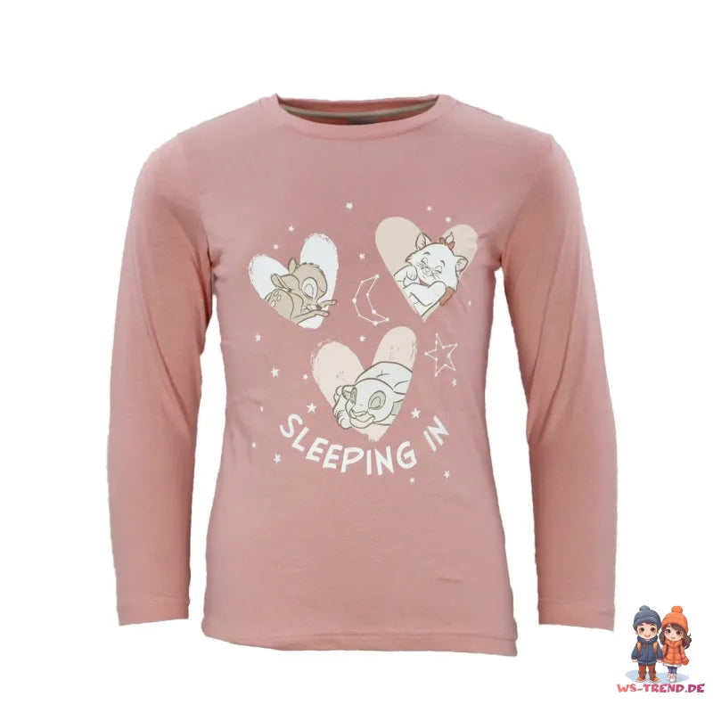 Disney Classics Bambi Marie Simba Kinder Mädchen langarm Schlafanzug Pyjama - WS-Trend.de