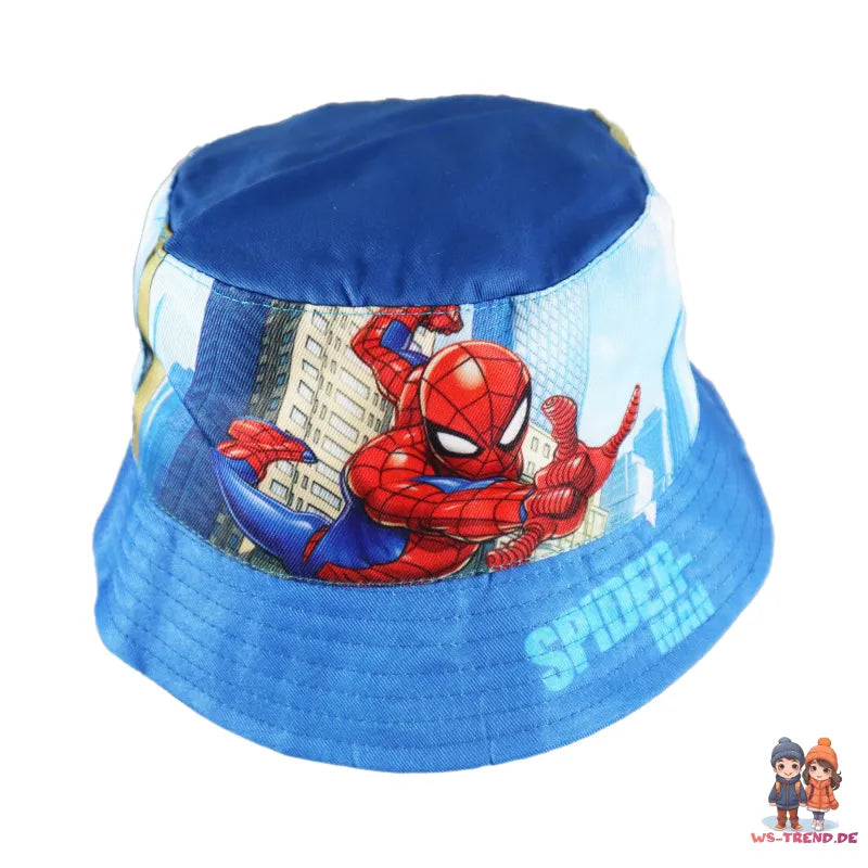 Marvel Spiderman Kinder Jungen Fischermütze Fischerhut Hut - WS-Trend.de Sommerhut Gr. 52-54
