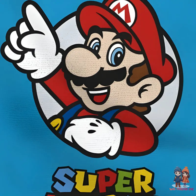 Super Mario Gamer Kinder Poncho Badeponcho 100% Baumwolle - WS-Trend.de